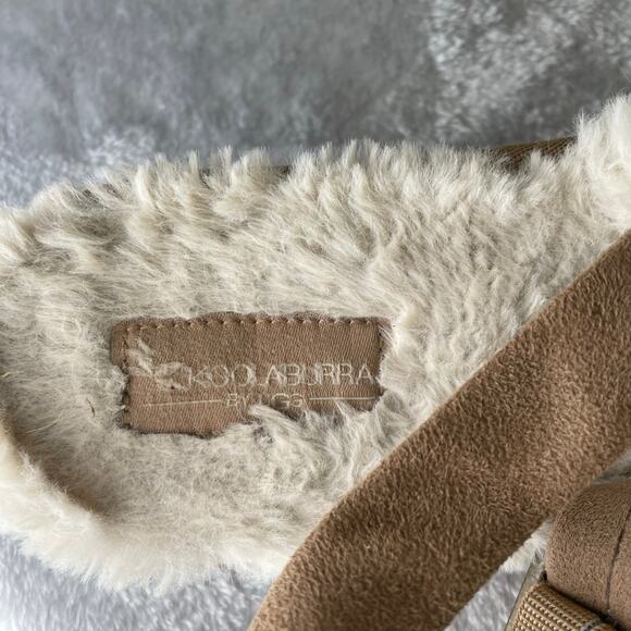 Koolaburra Ugg Womens Sandals Slippers Sz 8 Suede Soft Natural Fur Fuzzy Comfort - Picture 3 of 12
